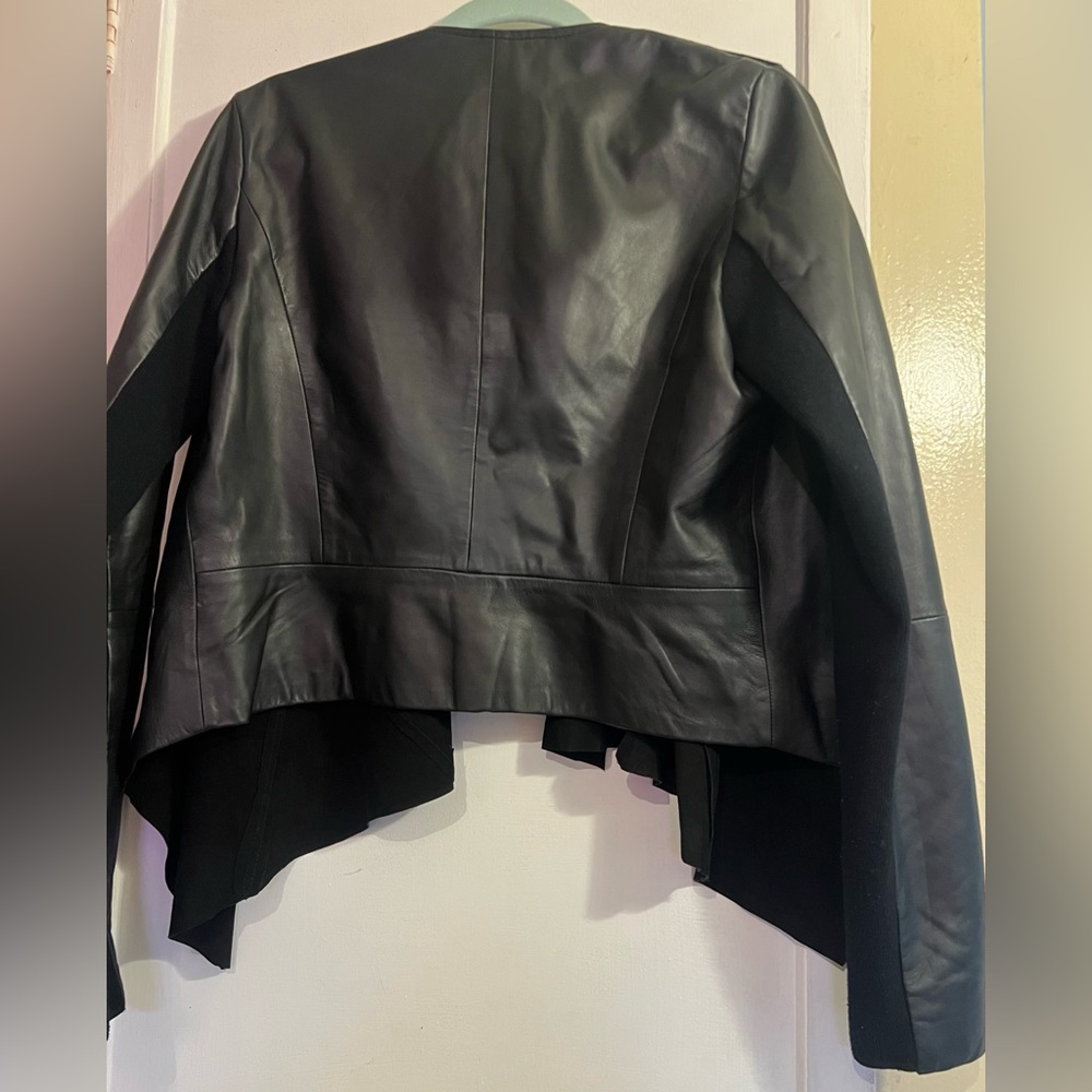 Hinge Leather Women's Black Drape Jacket - image 5